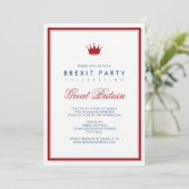 Brexit Union Jack Independence Party Einladung (Stehend Vorderseite)