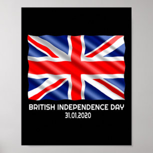 Brexit-Valentinstag Gif am Tag der britischen Unab Poster