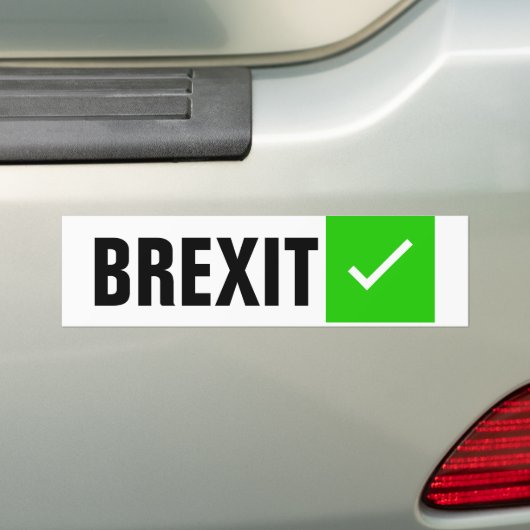Brexit Zeichen mit grünem Autoaufkleber (Auf Auto)