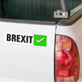 Brexit Zeichen mit grünem Autoaufkleber (Auf Lkw)