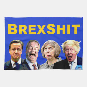 BREXSHIT, lustige Botschaft gegen den Brexit: Geschirrtuch