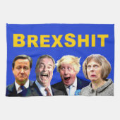 BREXSHIT, lustige Botschaft gegen den Brexit: Geschirrtuch (Horizontal)