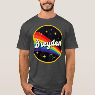 Breyden Regenbogen im Weltraum Vintager Stil T-Shirt