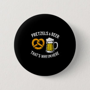 Brezel & Bier Lederhosen Bierfest-Party Button