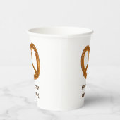 Brezel Design - Deutsche Drehung - Ihr Text auf Pappbecher (Rechts)