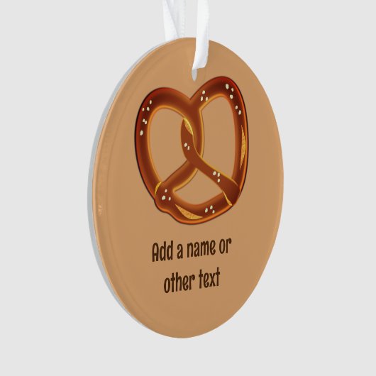 Brezel Drehung Snack - Name oder Text hinzufügen Ornament (Vorderseite)