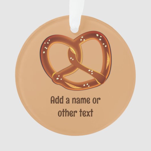 Brezel Drehung Snack - Name oder Text hinzufügen Ornament (Vorderseite)
