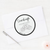 Brezel-Etiketten, hausgemachtes Rohbrot Runder Aufkleber (Umschlag)