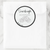 Brezel-Etiketten, hausgemachtes Rohbrot Runder Aufkleber (Tasche)