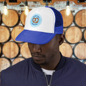 Brezel-Knotted auf Blue & White - eigener Text Truckerkappe