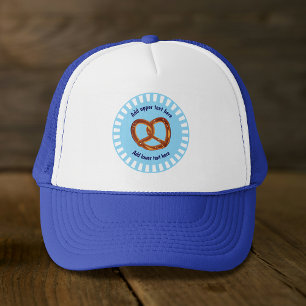 Brezel-Knotted auf Blue & White - eigener Text Truckerkappe