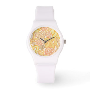 Brezel-Muster Armbanduhr