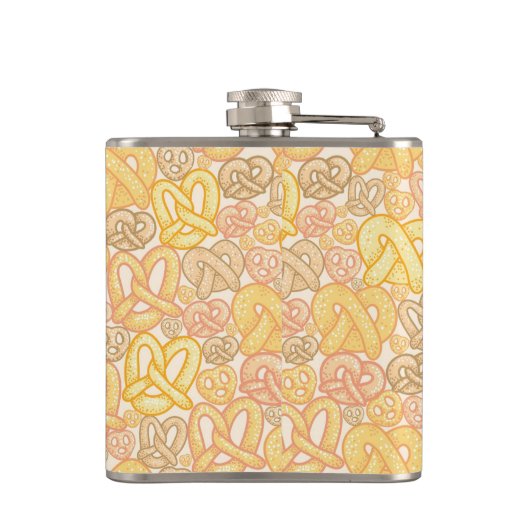 Brezel-Muster Flachmann (Rückseite)