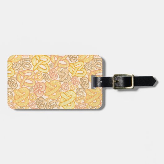 Brezel-Muster Gepäckanhänger (Vorderseite horizontal)