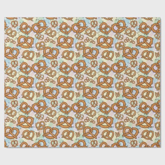 Brezel-Muster Geschenkpapier (Flach)