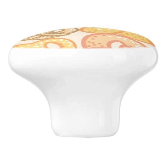 Brezel-Muster Keramikknauf (Seitenansicht)