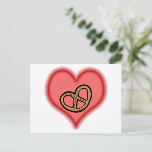 Brezel Postkarte (Stehend Vorderseite)