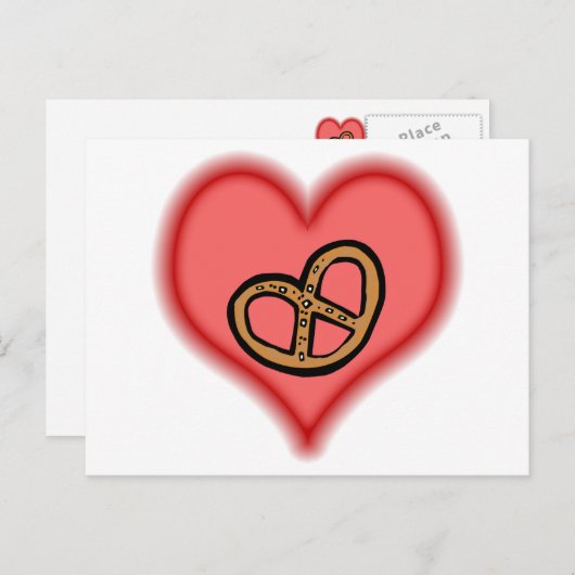 Brezel Postkarte (Vorne/Hinten)