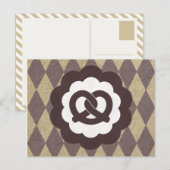 Brezel Vintage Postkarte (Vorne/Hinten)