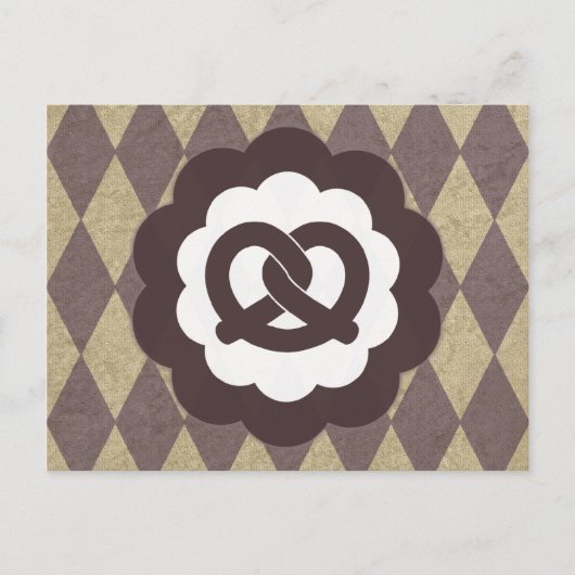 Brezel Vintage Postkarte (Vorderseite)