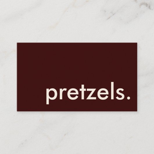 Brezel. Visitenkarte (Vorderseite)