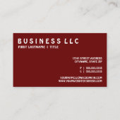 BREZELN und ERDBEEREN (Modquadrate) Visitenkarte (Rückseite)