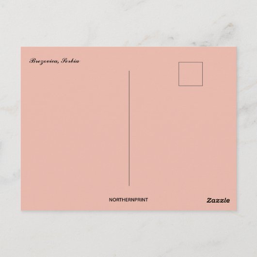 Brezovica Serbien Postkarte (Rückseite)