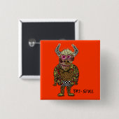 BRI-SKULL Knopf Button (Vorne & Hinten)