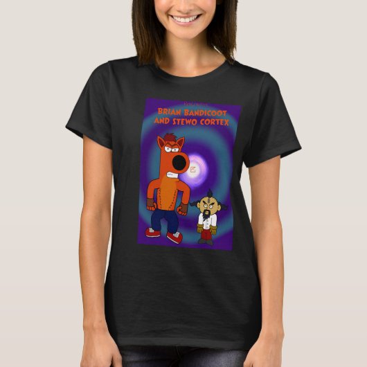 Brian Bandicoot und Stewo Cortex T-Shirt (Vorderseite)