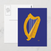 Brian Boru Harfe - Symbol Irlands Postkarte (Vorne/Hinten)
