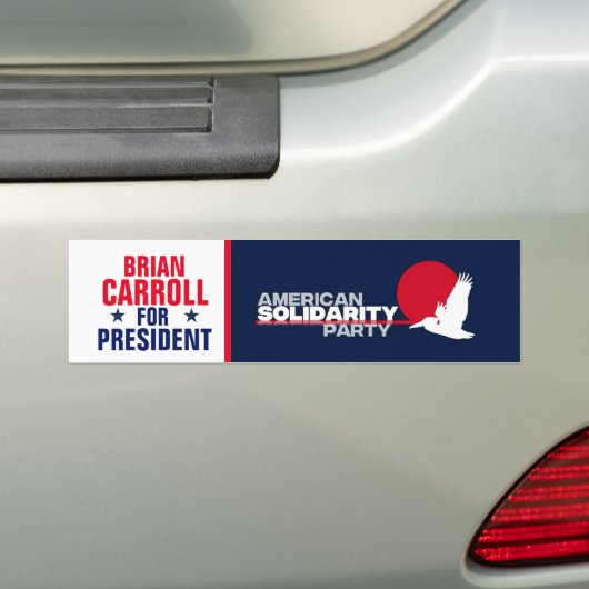 Brian Carroll für Präsident 2020 Autoaufkleber (Auf Auto)