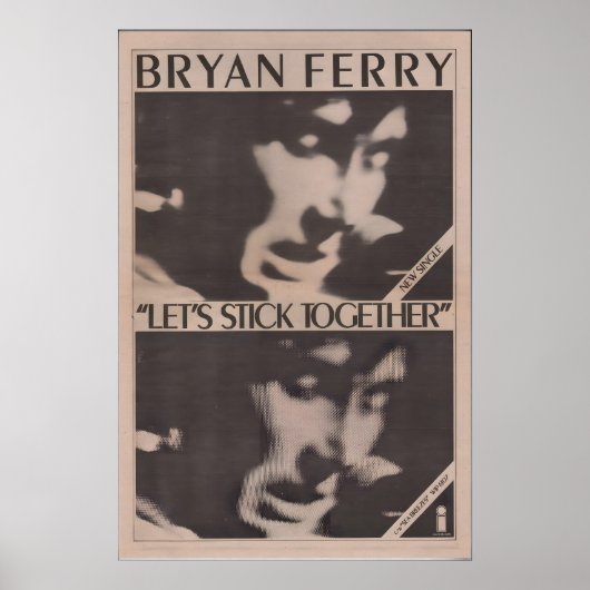 BRIAN FERRY Poster - 1976 orig. NME - Lets Stick (Vorne)
