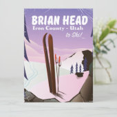 Brian Head, Iron County Utah, USA Skiposter (Stehend Vorderseite)