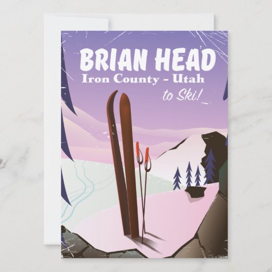 Brian Head, Iron County Utah, USA Skiposter (Rückseite)
