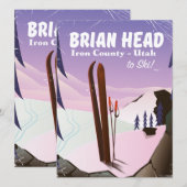 Brian Head, Iron County Utah, USA Skiposter (Vorne/Hinten)