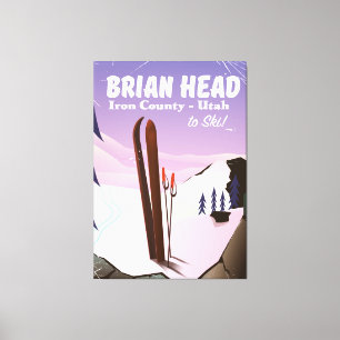Brian Head, Iron County Utah, USA Skiposter Leinwanddruck