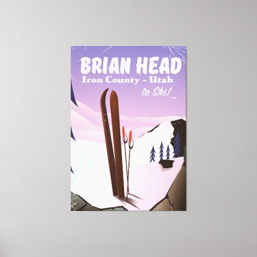 Brian Head, Iron Landkreis Utah, USA Ski Poster Leinwanddruck (Vorderseite)