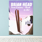 Brian Head, Iron Landkreis Utah, USA Ski Poster Leinwanddruck (Insitu (Holzboden))