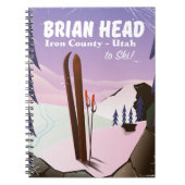 Brian Head, Iron Landkreis Utah, USA Ski Poster Notizblock (Vorderseite)