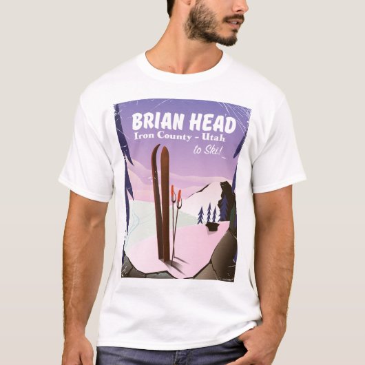 Brian Head, Iron Landkreis Utah, USA Ski Poster T-Shirt (Vorderseite)