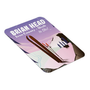 Brian Head, Iron Landkreis Utah, USA Skiposter Magnet