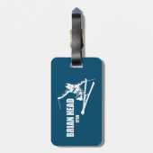 Brian Head Resort Utah Skier Gepäckanhänger (Rückseite vertikal)