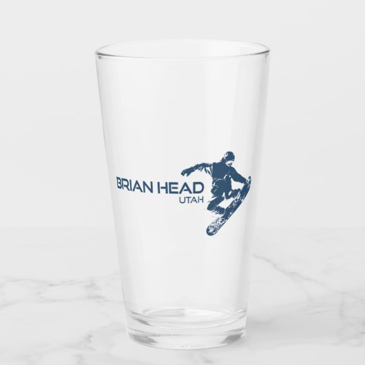 Brian Head Resort Utah Snowboarder Glas (Vorderseite)