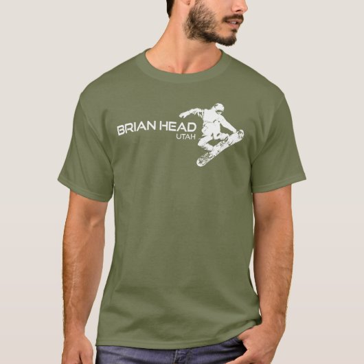 Brian Head Resort Utah Snowboarder T-Shirt (Vorderseite)