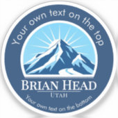 Brian Head Skigebiet in Utah Aufkleber (Vorderseite)