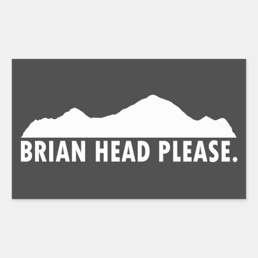 Brian Head Utah Bitte Rechteckiger Aufkleber (Vorderseite)