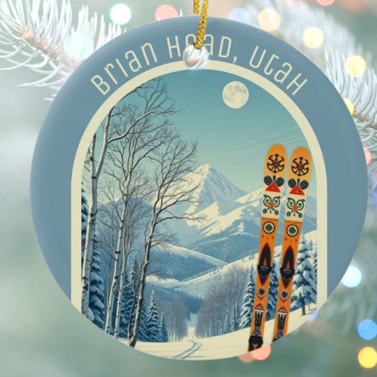 Brian Head Utah ski souvenir  Keramik Ornament