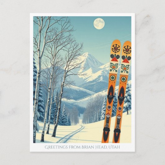 Brian Head Utah Skigebiet Postcard Postkarte (Vorderseite)