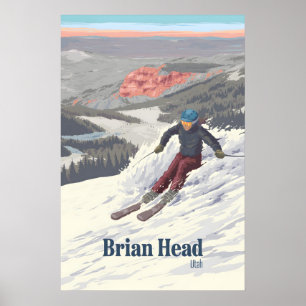 Brian Head Utah Skigebiet Reiseplakat Poster