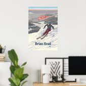 Brian Head Utah Skigebiet Reiseplakat Poster (Heimbüro)